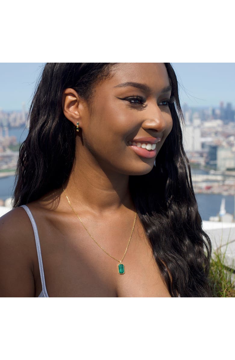 Ora Ana The Tessa Tag Necklace, Alternate, color, Malachite