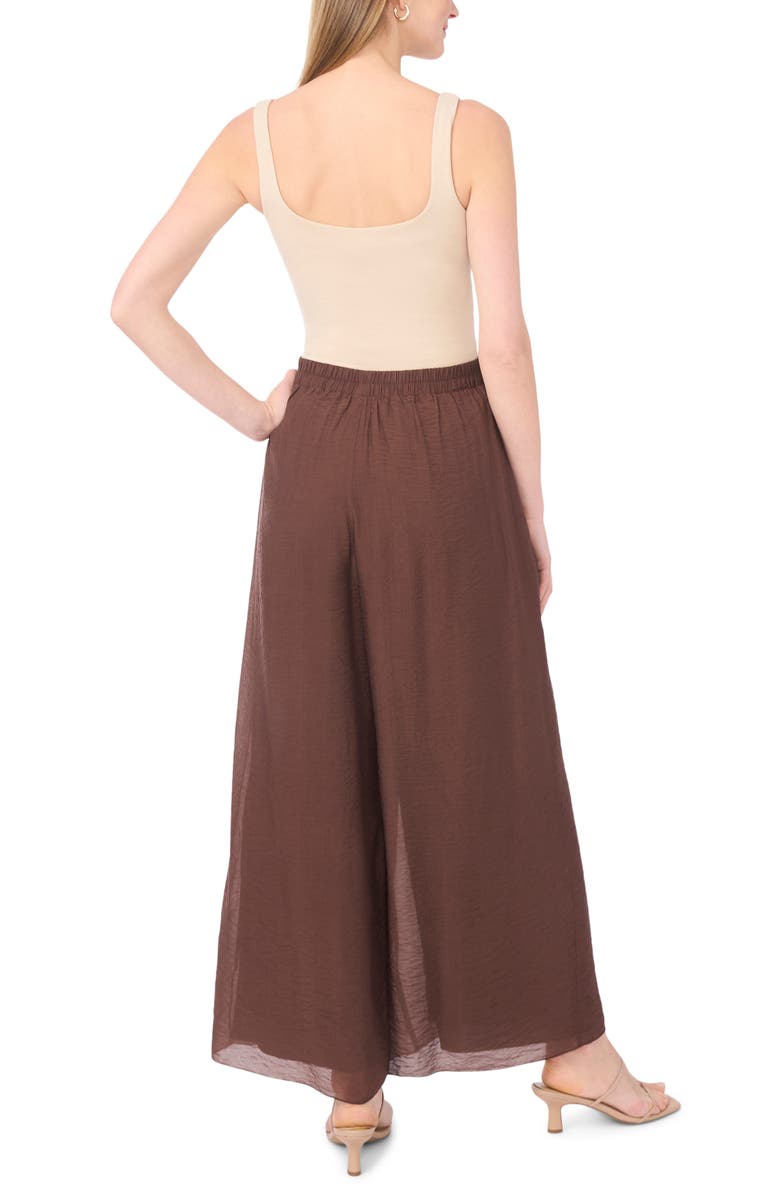 Halogen<sup>®</sup> Semisheer Wide Leg Pants, Alternate, color, Chocolate