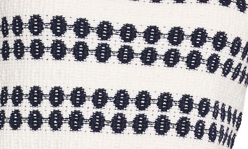Shop Nic + Zoe Nic+zoe Cotton Blend Waffle Sweater In Indigo Multi