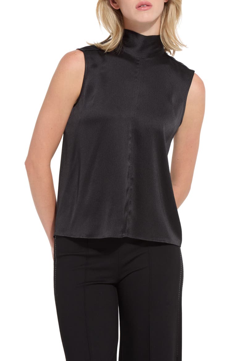 Tabitha Sleeveless Scarf Top, Main, color, BLACK