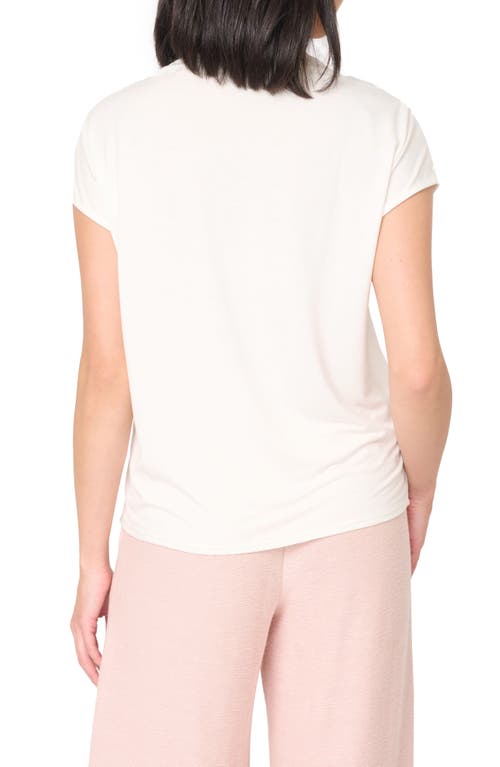 Gibsonlook Cap Sleeve Knit Top In White