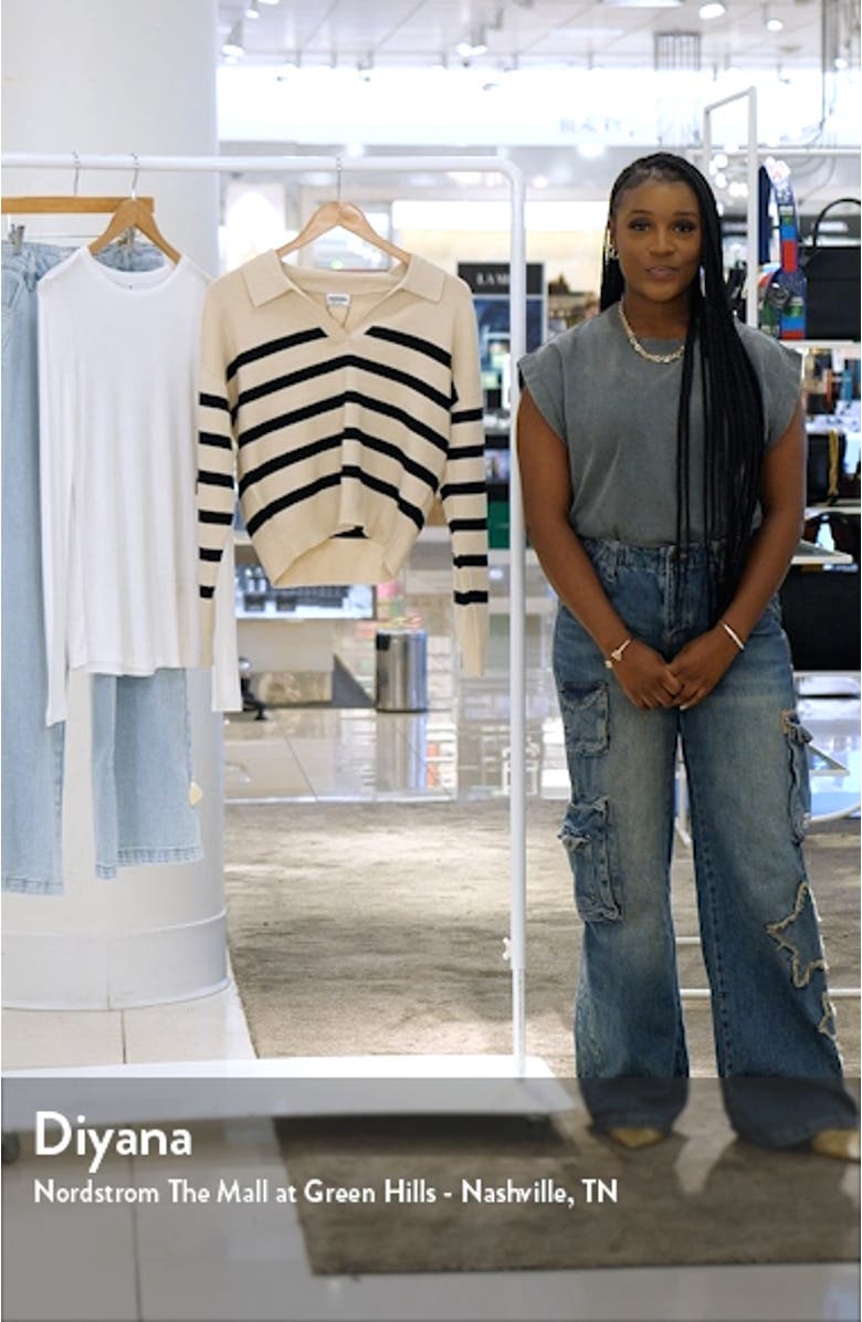 Fifi Stripe Polo Sweater, sales video thumbnail