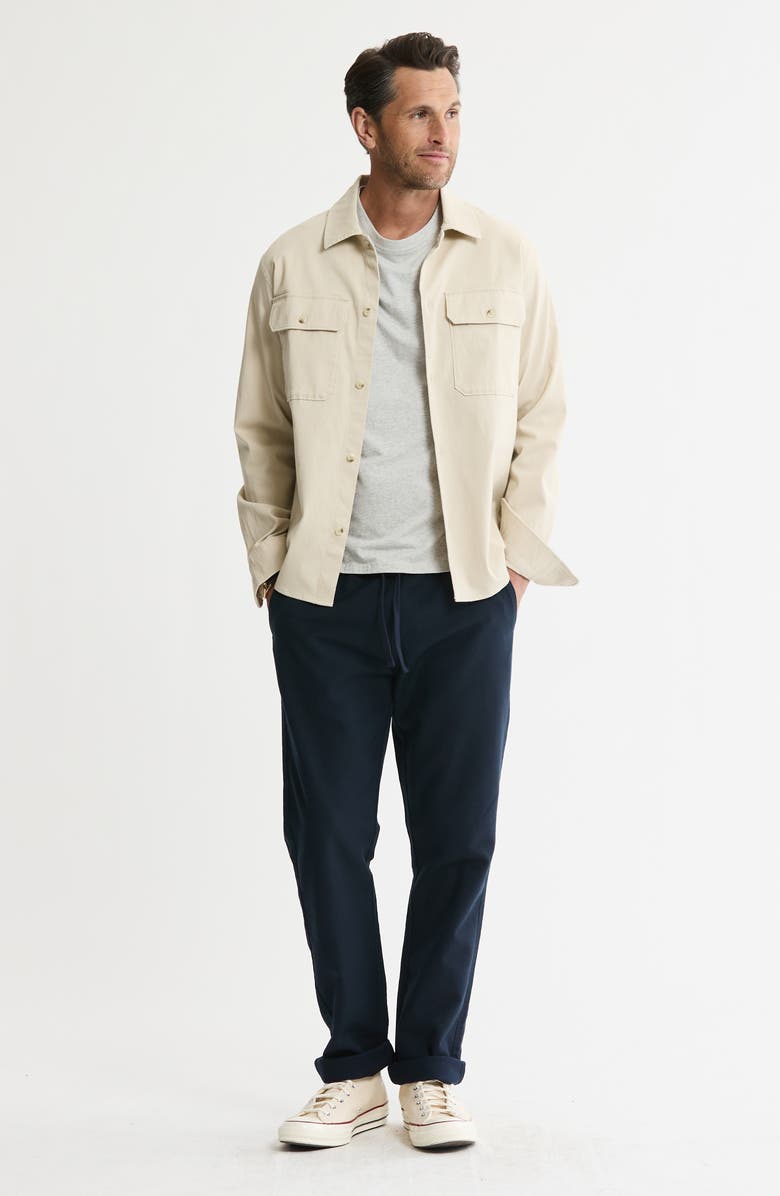 JACHS Cotton & Silk Stretch Overshirt, Alternate, color, Tan