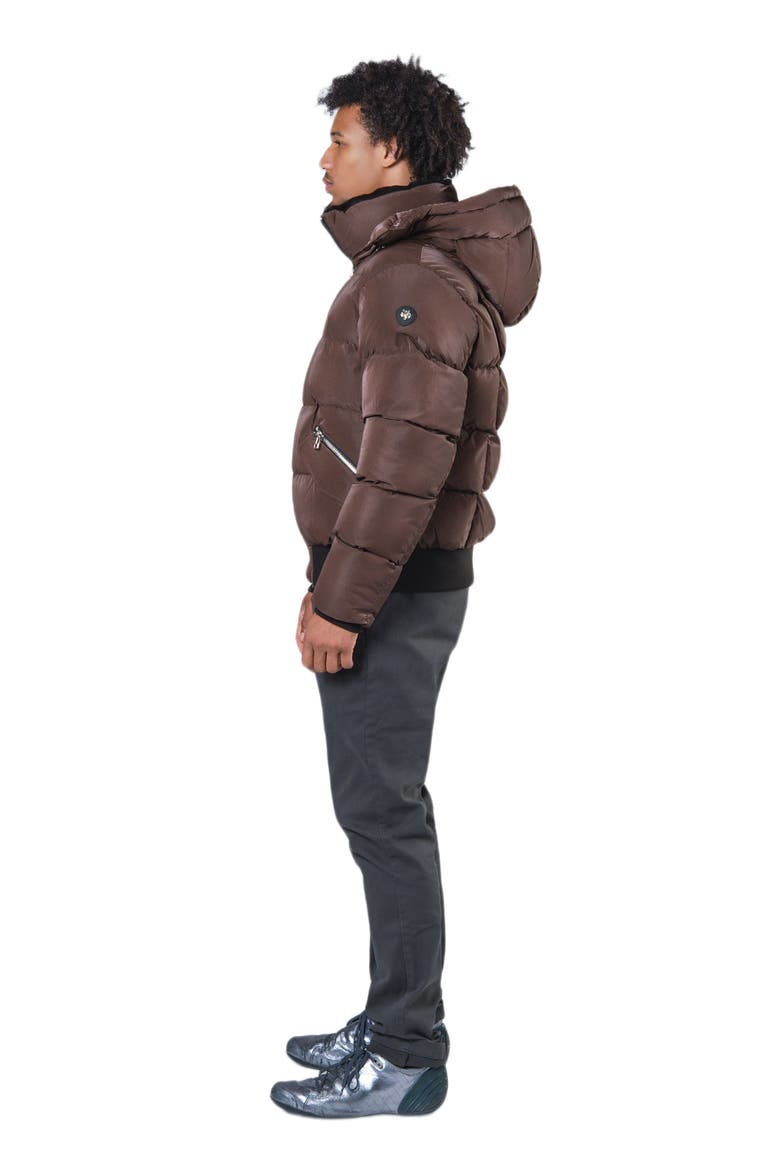 Men's Woody Bomber Quilted Coat, Alternate, color, MOCHA DIAMOND