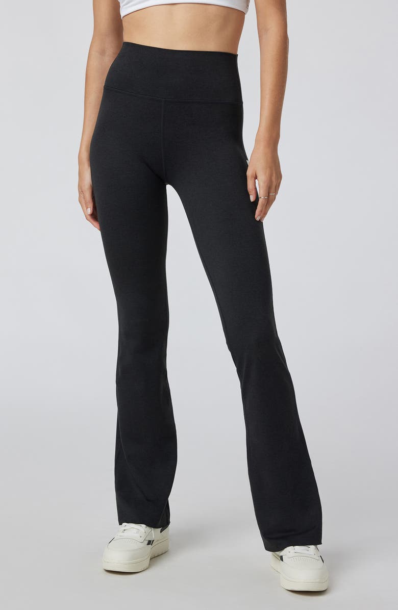 Vuori Halo Slim Flare Leggings, Main, color, Black Heather