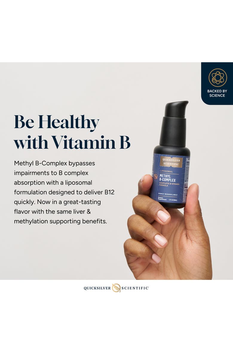 Quicksilver Scientific Methyl B Complex Liposomal Liquid B Vitamin Supplement, Alternate, color, NO COLOR