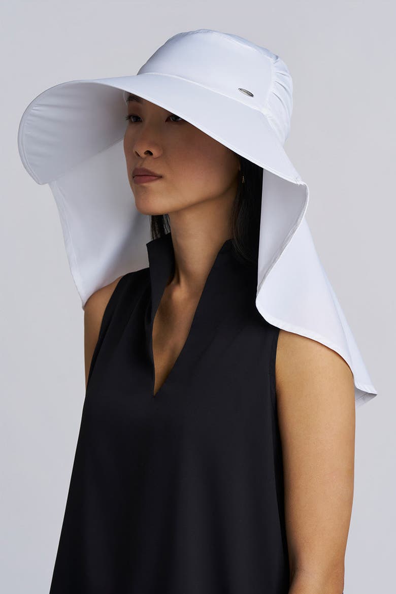 Women's Anastasia Elegant Full Coverage Hat, UPF 50+ Sun Protection, Alternate, color, White