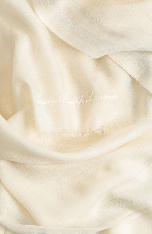Ralph Lauren Lauren Yarn Dye Wrap With Lurex In White