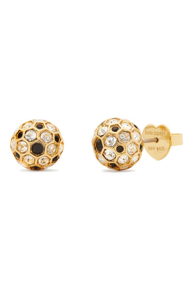 on the ball stud earrings, Main, color, BLACK MULTI.