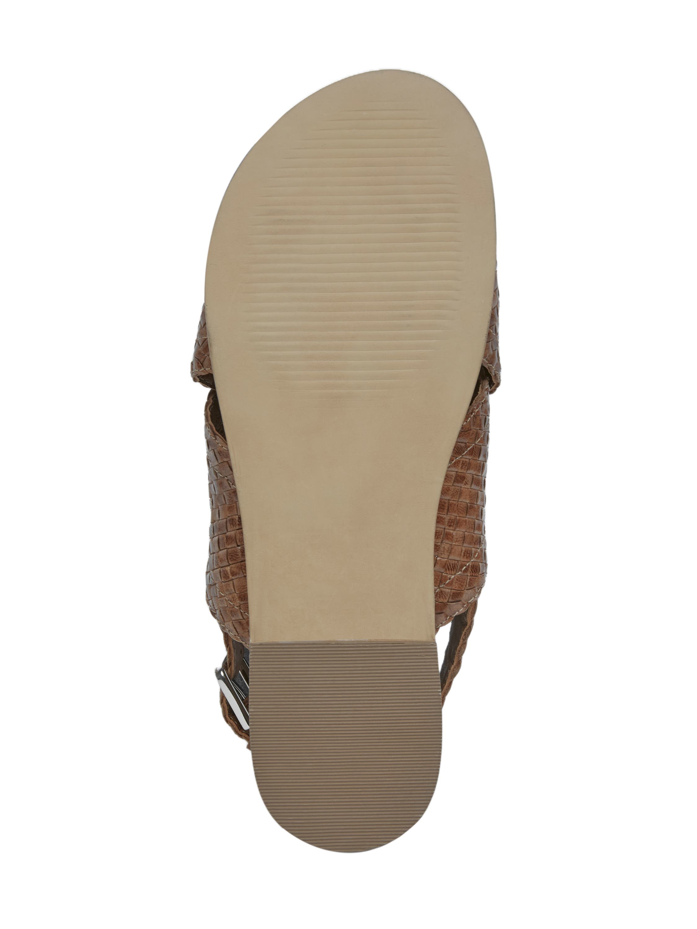 Celtic & Co. Leather Woven Crossover Sandal, Alternate, color, Brown