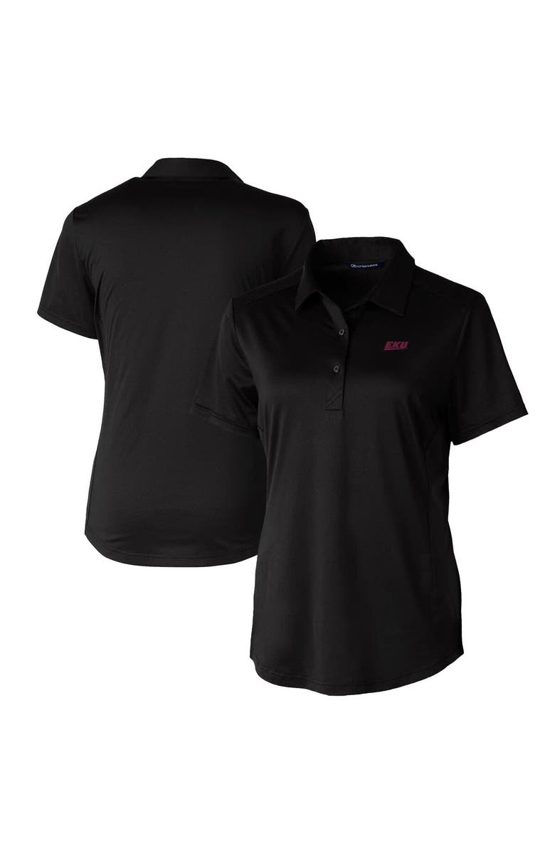 Cutter & Buck Women's Cutter & Buck Black Eastern Kentucky Colonels Prospect Textured Stretch Polo, Main, color, 