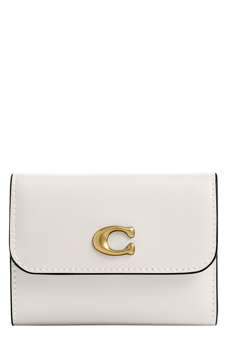 Essential Refined Calf Leather Wallet, Main, color, CHALK