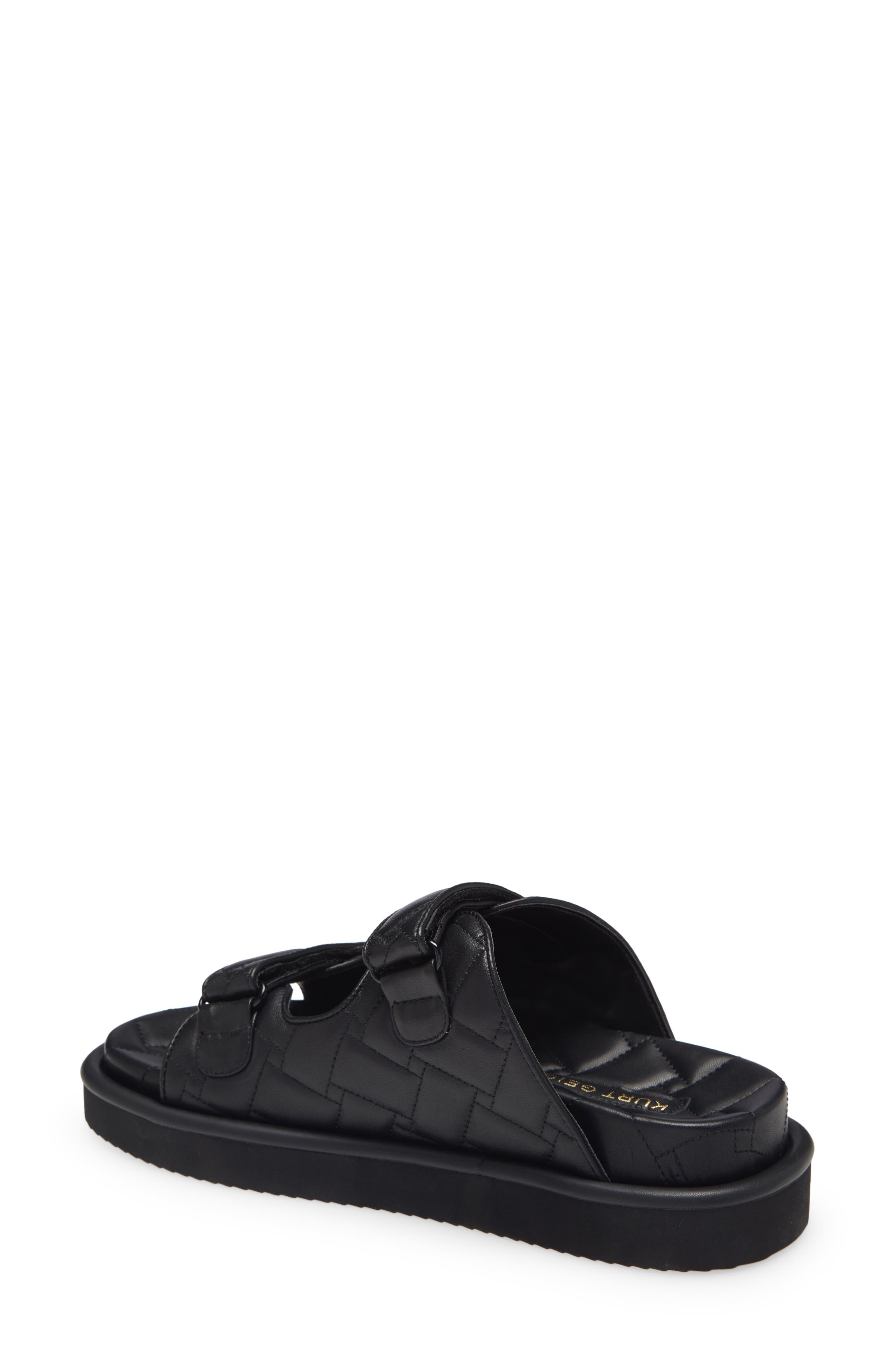 Kurt Geiger London Orson Box Quilt Slide Sandal, Alternate, color, Black