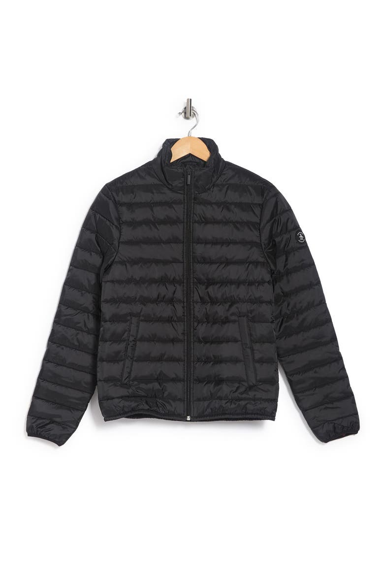 Lightweight Puffer Jacket, Alternate, color, TRUE BLACK