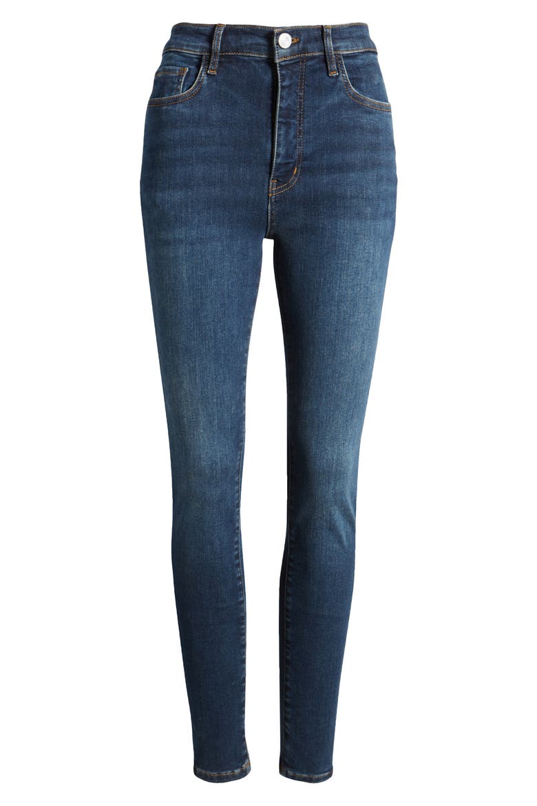Le High Waist Skinny Jeans, Alternate, color, MOONFLOWER