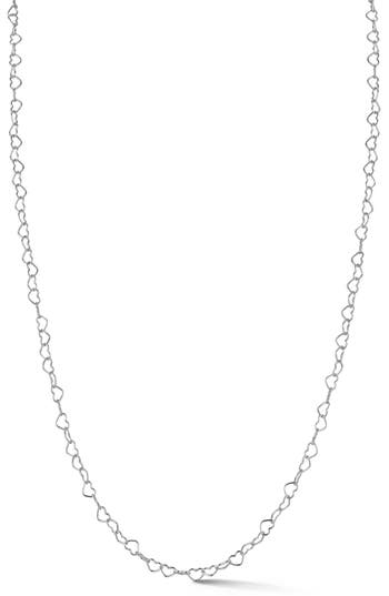 Glaze Jewelry Heart Chain Necklace In Silver