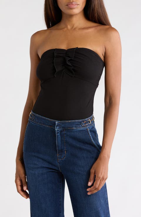 Livvy Strapless Rib Knit Bodysuit