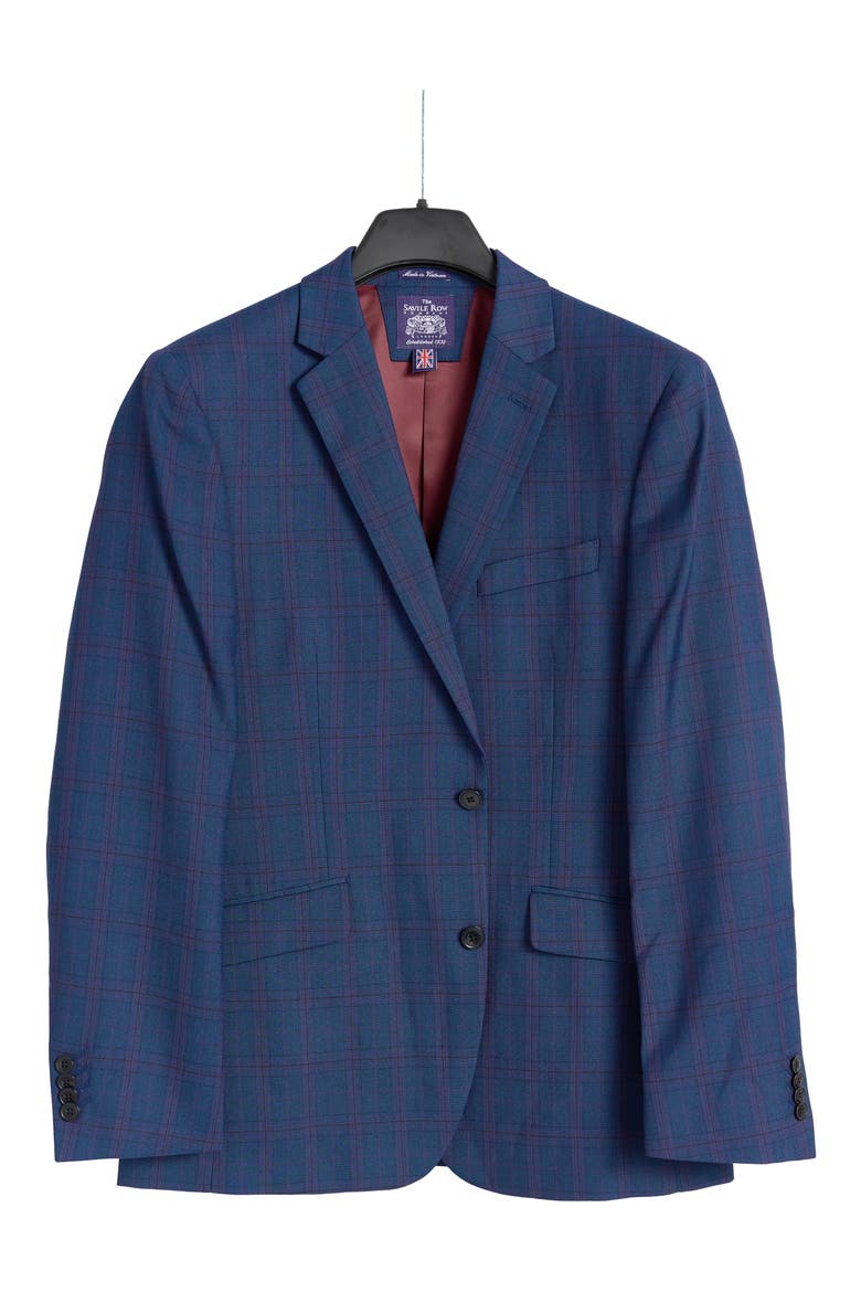 Plaid Sport Coat, Alternate, color, NAVY/ RED