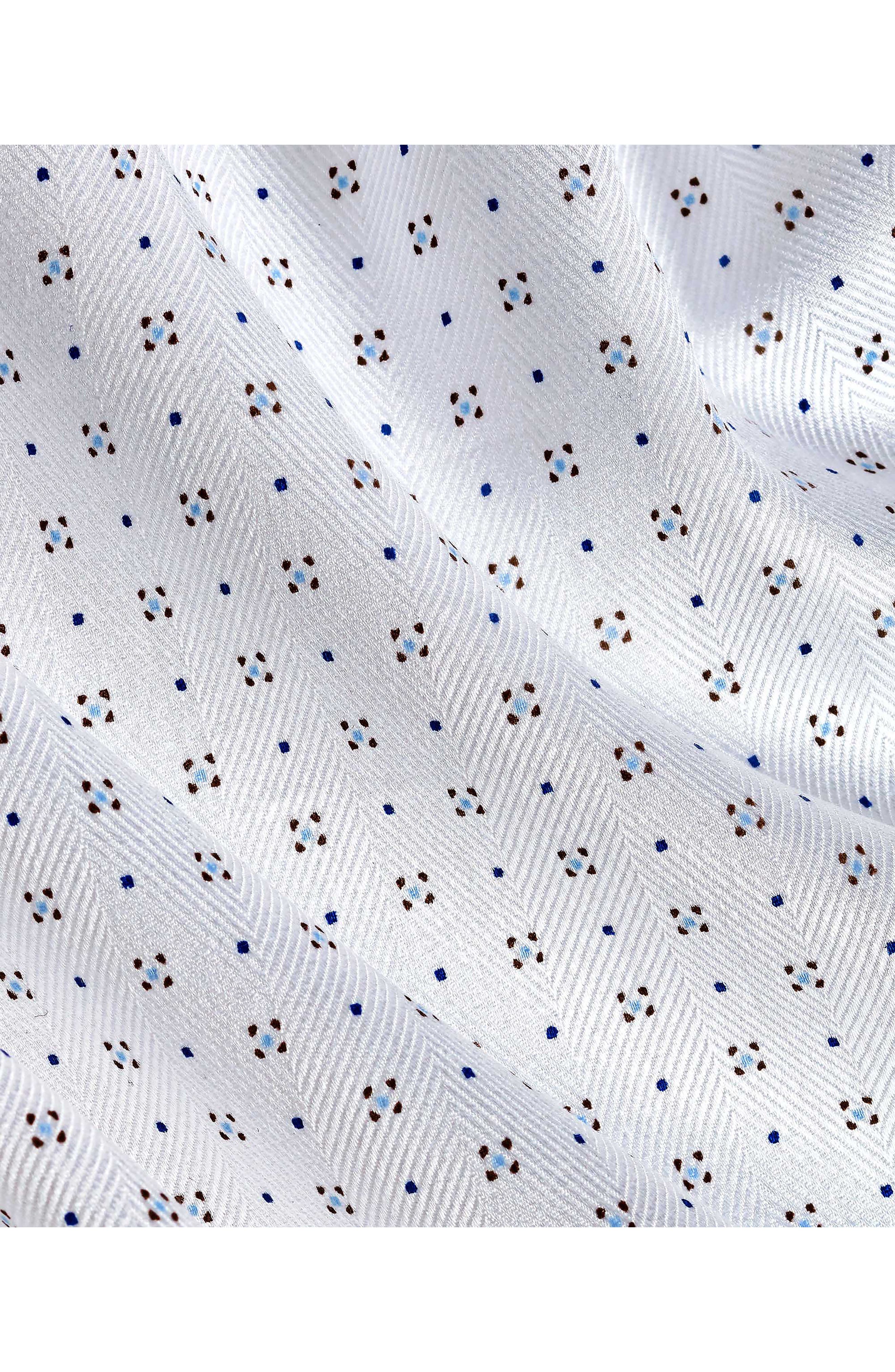 Regular Fit Neat Print Cotton Herringbone Dress Shirt - image 2