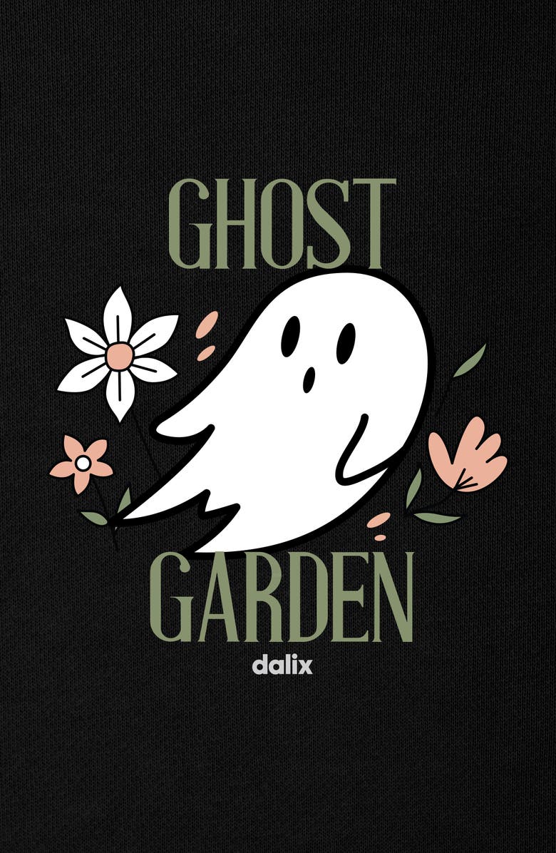 Dalix Ghost Garden Fleece Sweatshirt, Alternate, color, Black