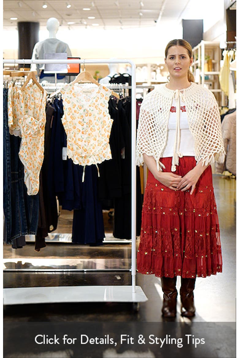Cherry Sherbet Scalloped Crop Cotton Cover-Up Vest video