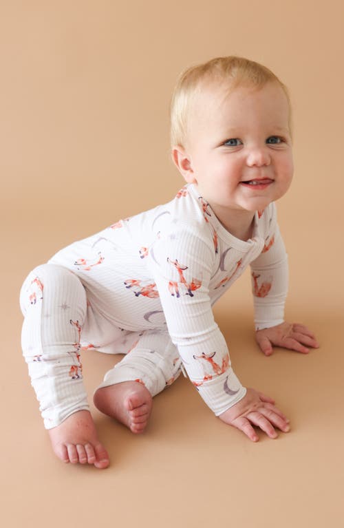 Posh Peanut Fennec Convertible Zip-up Footie In White