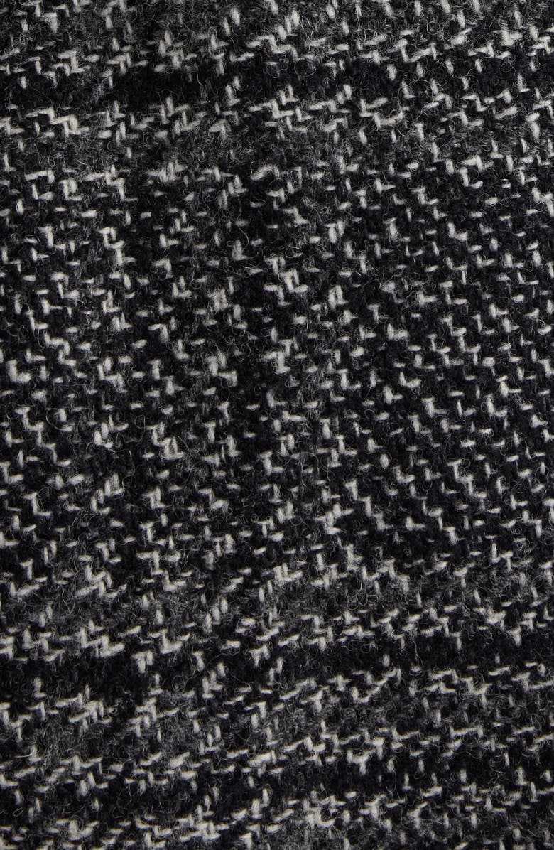 Balenciaga Check Oversize Wool Belted Coat, Alternate, color, Black/ Grey