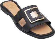 Forever & Always Shoes MILLIE Leather Buckle Slide