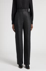 McQueen Straight Leg Linen Trousers