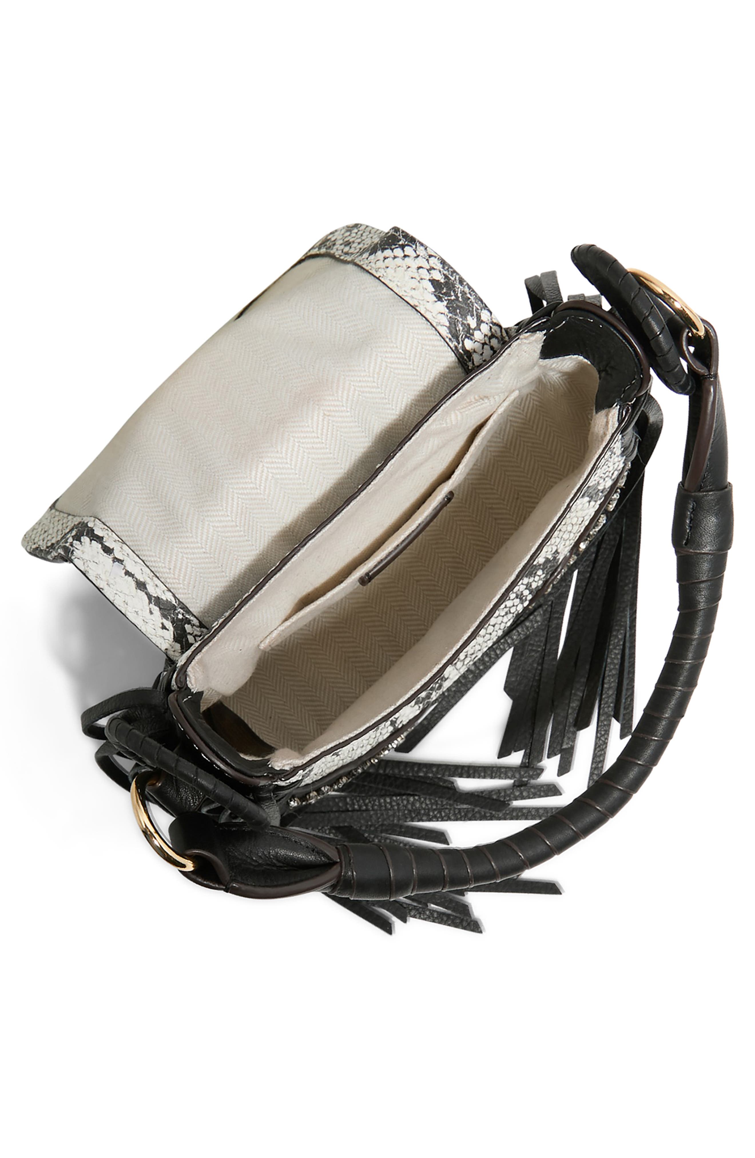 AIMEE Mini Willow Leather Crossbody Bag, Alternate, color, Vanilla Snake Jeweled