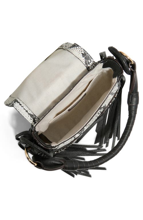 Aimee Mini Willow Leather Crossbody Bag In Black