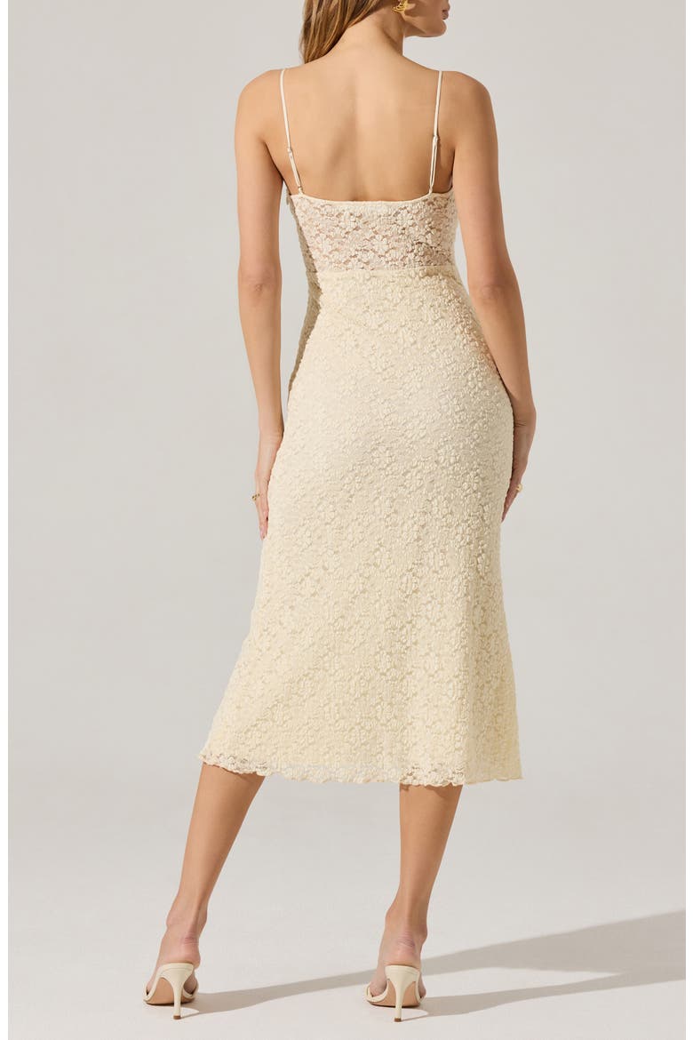 Floral Lace Knit Dress, Alternate, color, CREAM