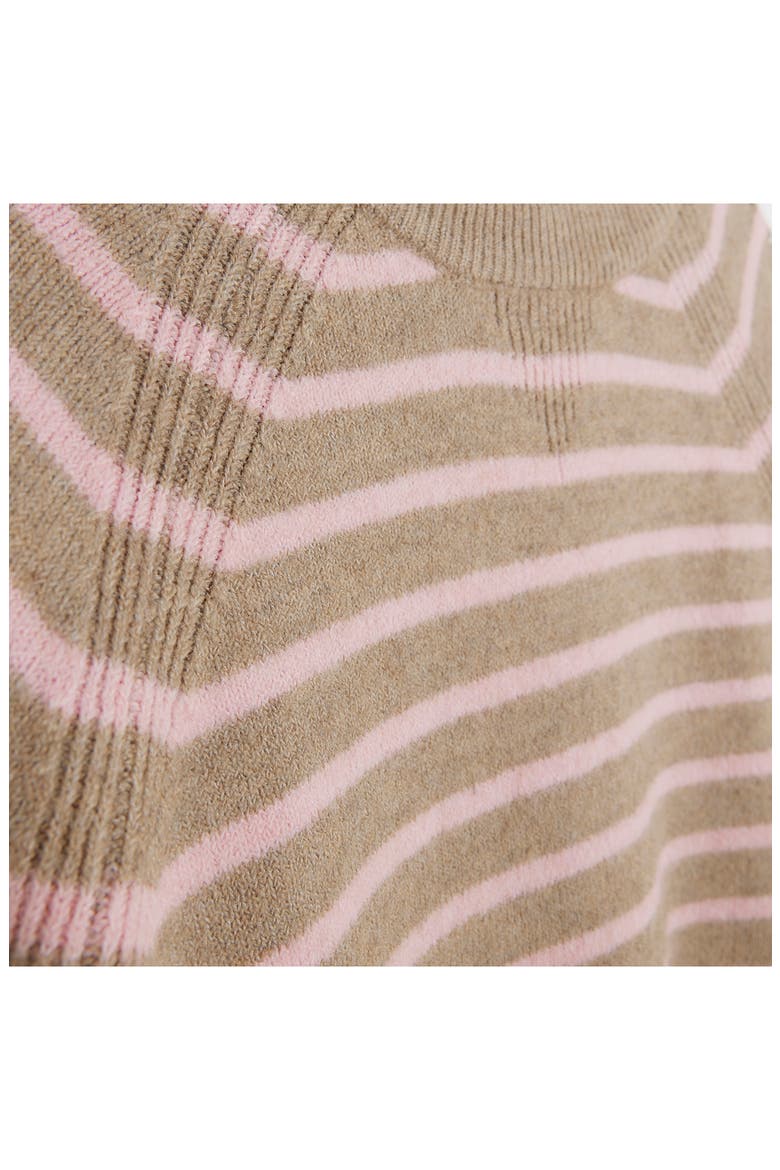 Oversize Stripe Sweater, Alternate, color, BEIGE
