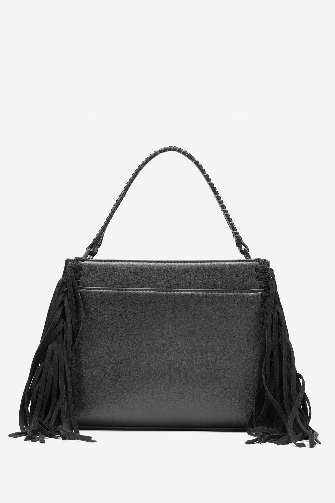 Foster Medium Satchel, Alternate, color, Black/Silver