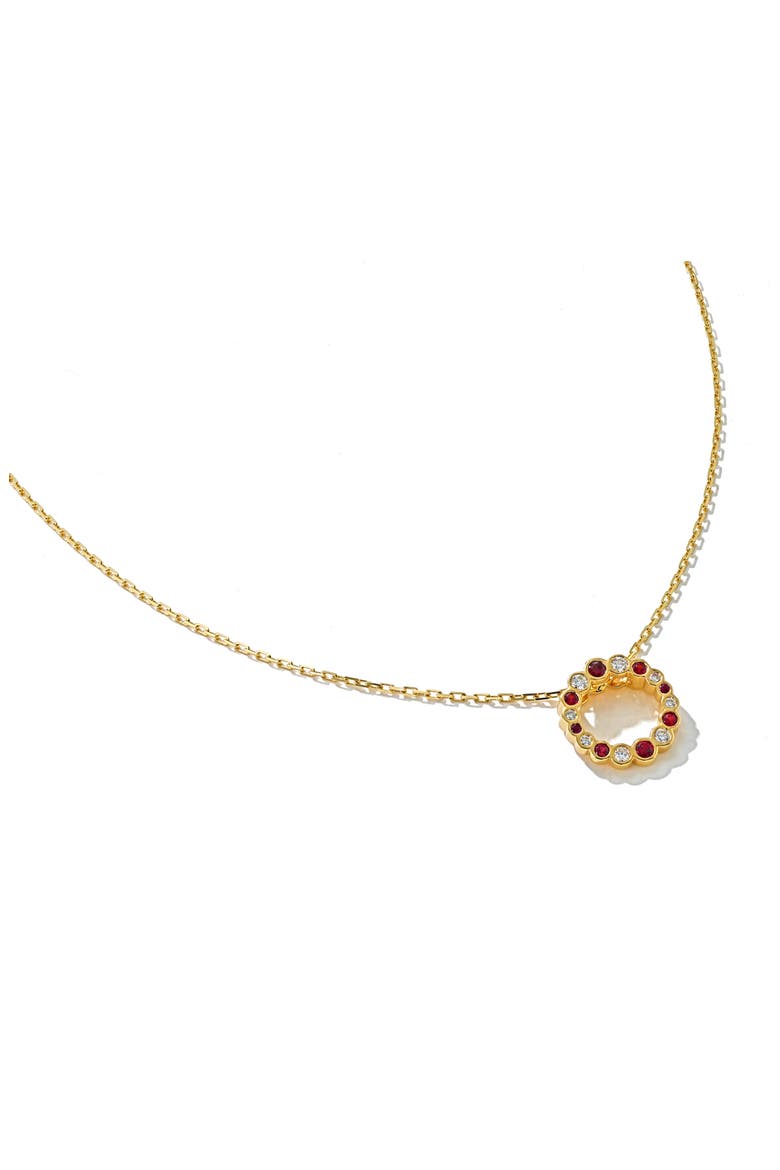 Bubbly Continuity Pendant Necklace, Main, color, RUBY