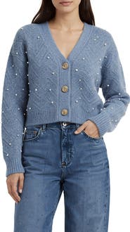 Lush Embellished Cardigan Sweater