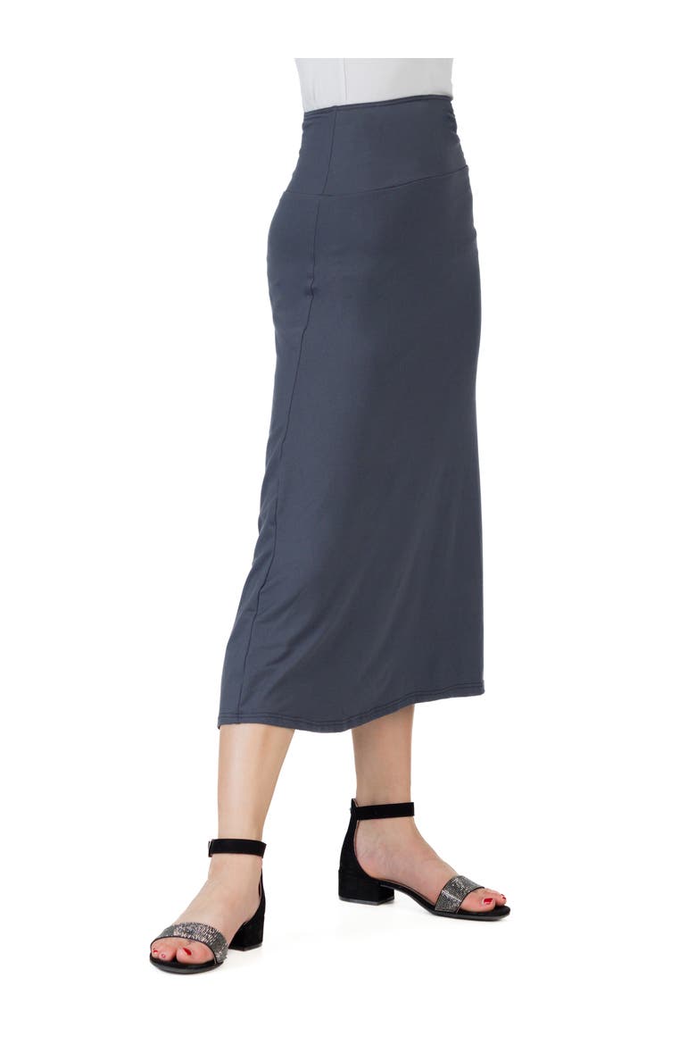 Elastic Waistline Maxi Skirt, Alternate, color, Grey