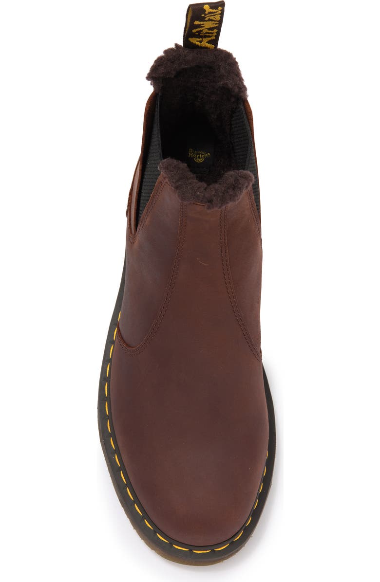 Dr. Martens 2976 Faux Shearling Chelsea Boot, Alternate, color, Chocolate Brown