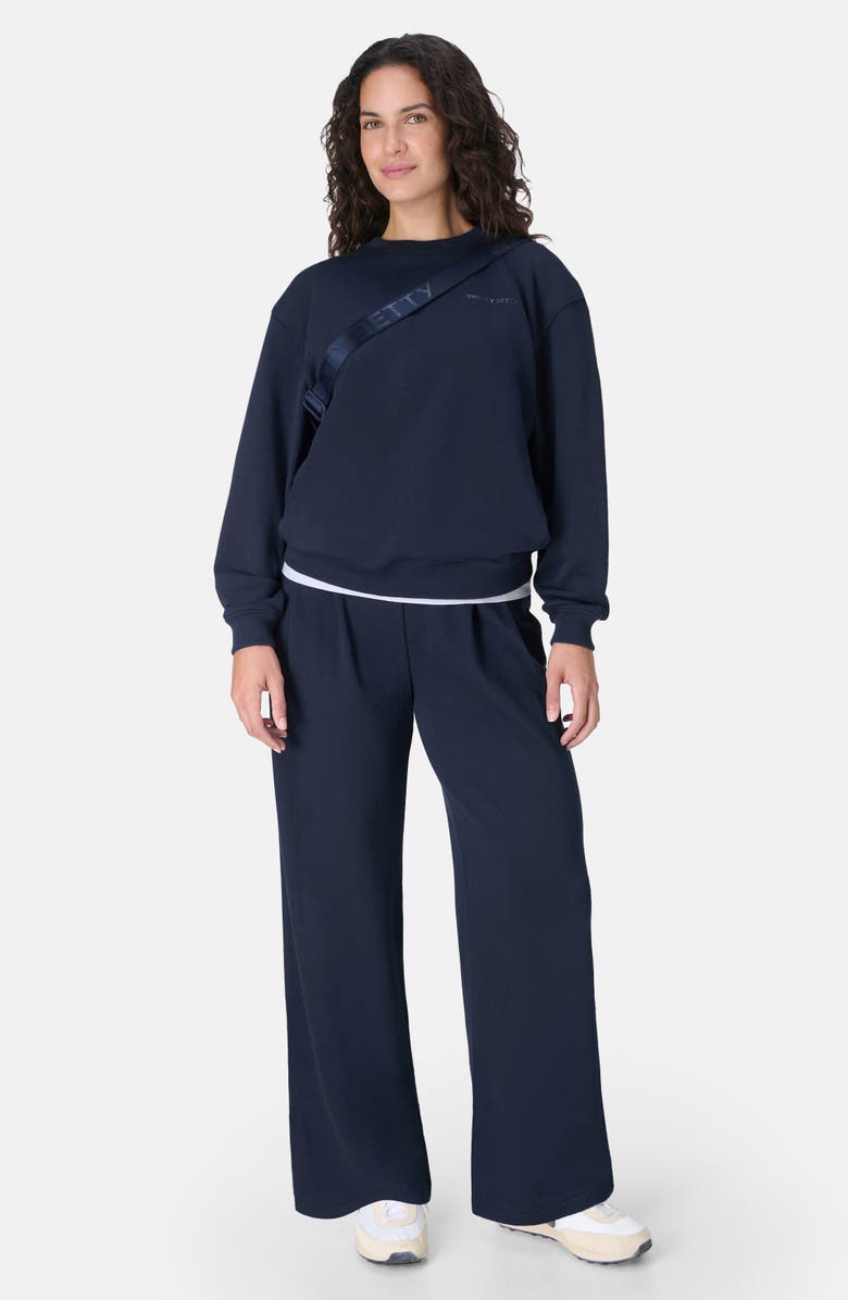 Sweaty Betty Revive Organic Cotton Blend Sweatshirt, Alternate, color, Navy Blue