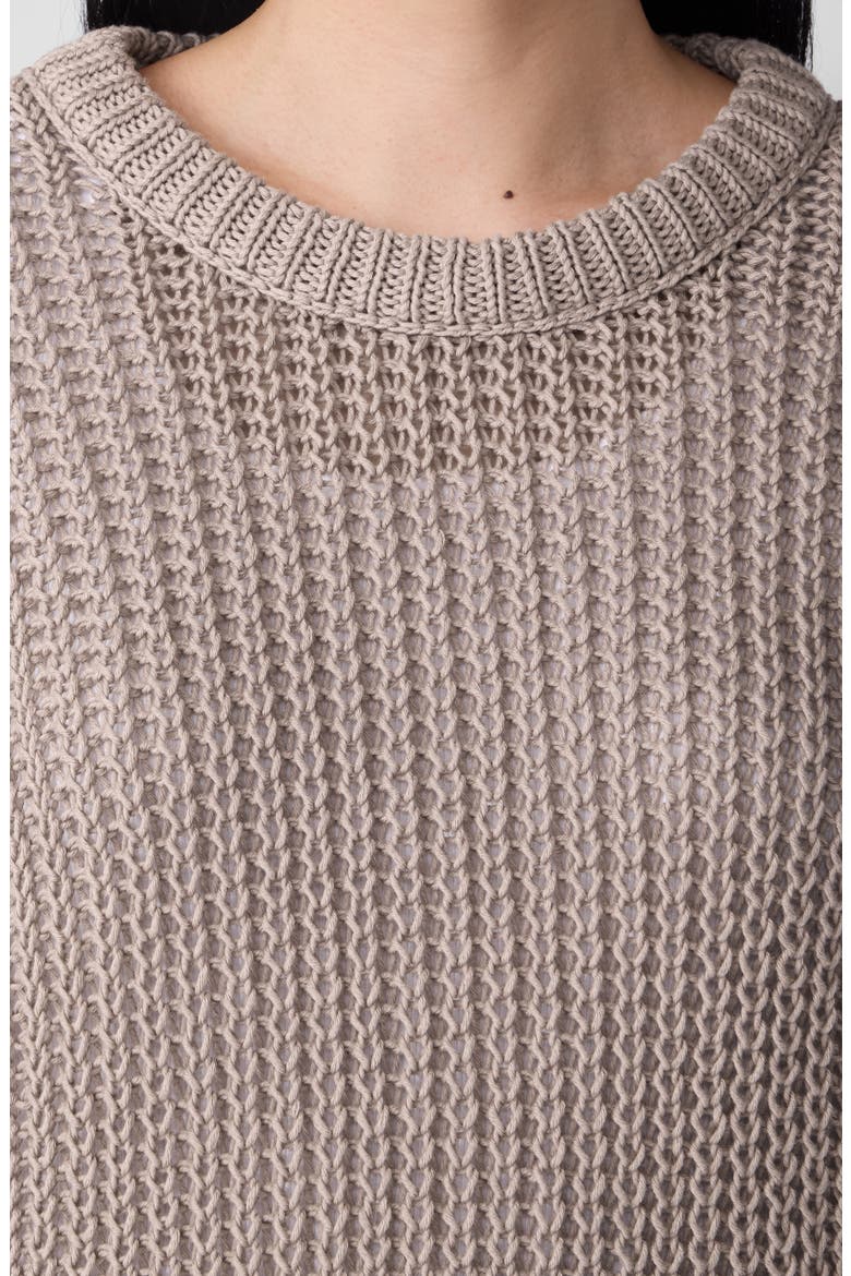 Crewneck Organic Cotton Sweater, Alternate, color, WHEAT