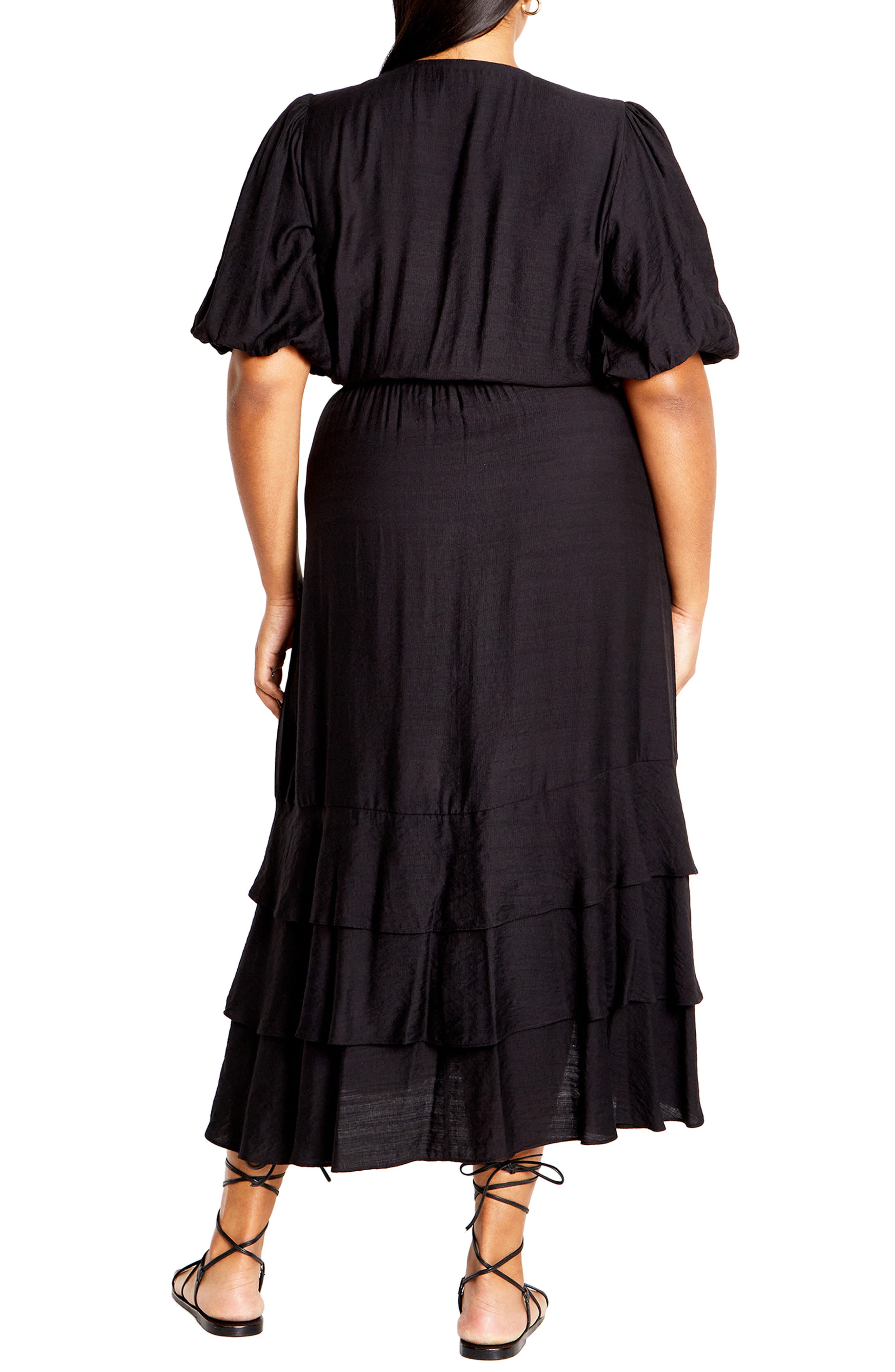 Bea Wrap Front Tiered Dress - image 2