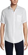 Lands' End Traditional Fit Short Sleeve Linen Shirt