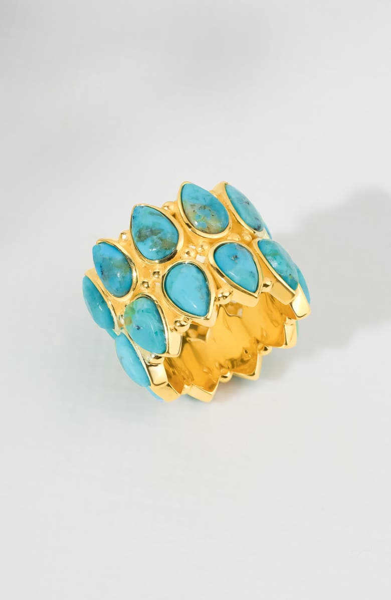 YS GEMS Layered Turquoise Ring, Alternate, color, Blue