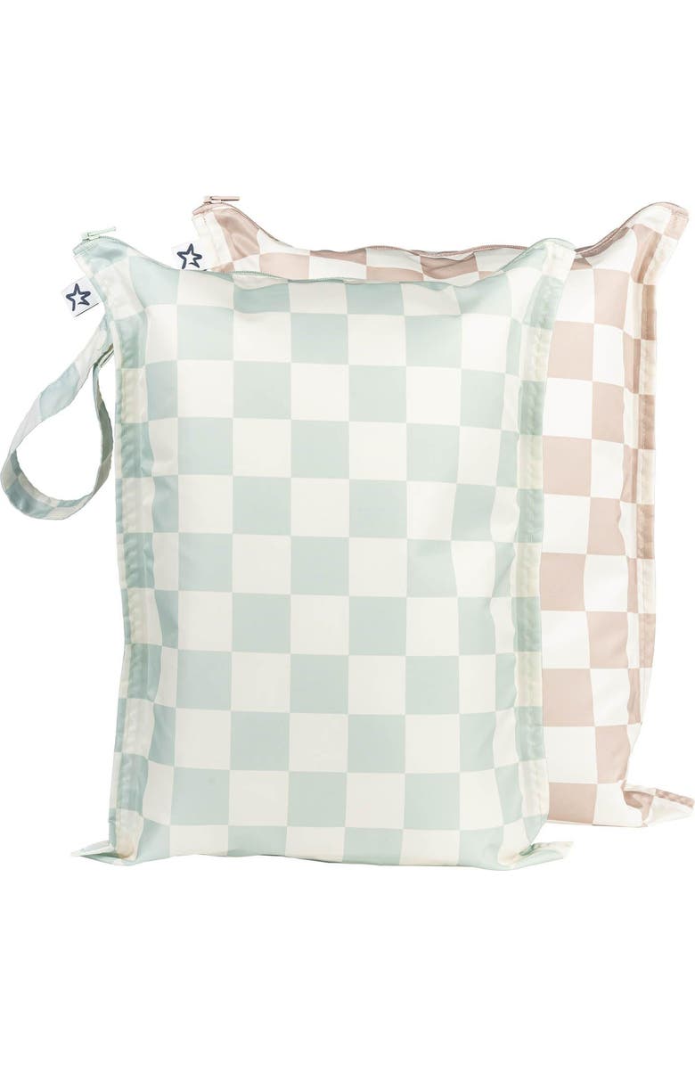 Tiny Twinkle Mess-Proof Waterproof Washable Baby/Toddler Wet Bags - Pattern, Main, color, Unisex Checkers