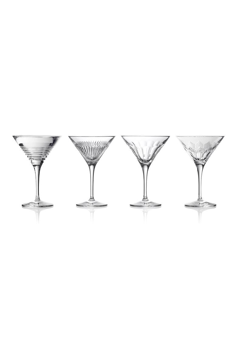 Mixology Mixed Set of 4 Martini Glasses, Main, color, NO COLOR