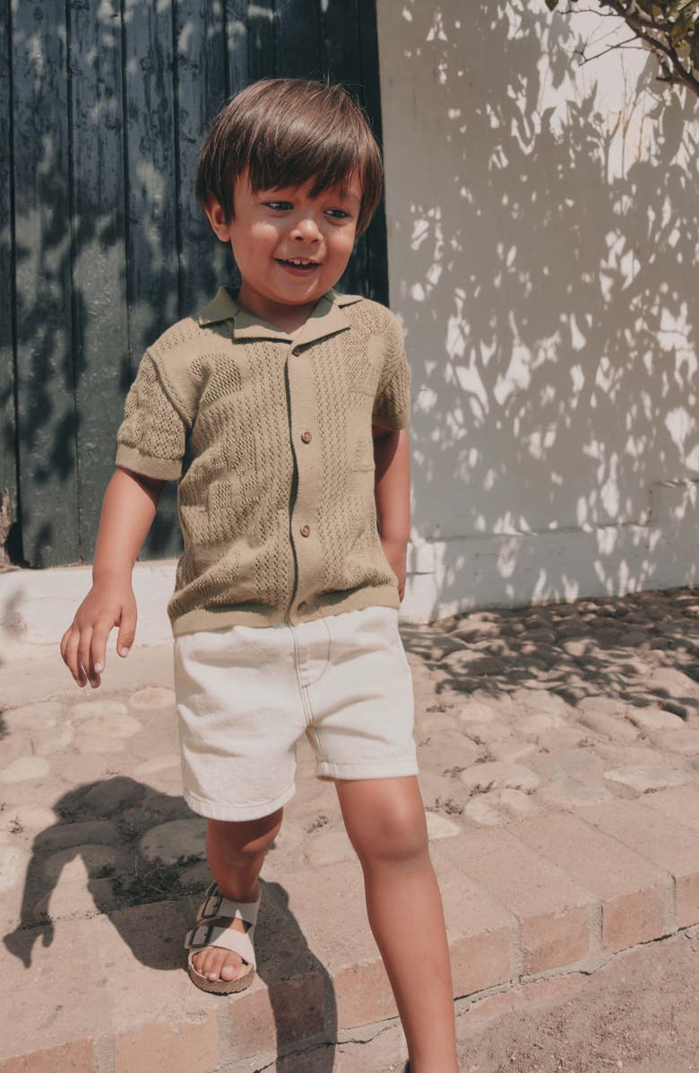 NEXT Kids' Cotton Knit Polo, Alternate, color, Green