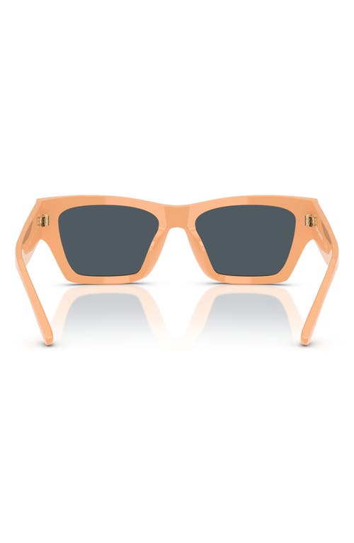 Tory Burch 52mm Rectangular Sunglasses In Dark Grey