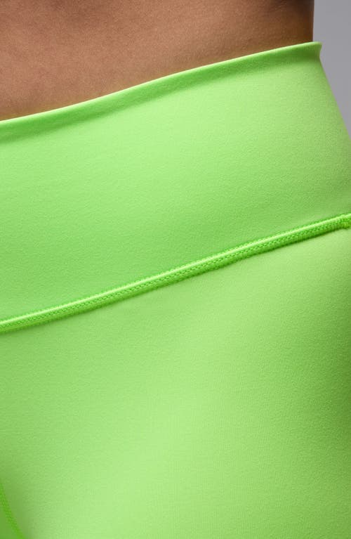 Shop Jordan High Waist Bike Shorts In Electric Green/black