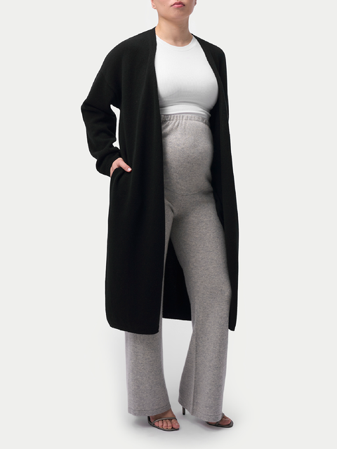 Wide-Leg Knitted Maternity Cashmere Pants