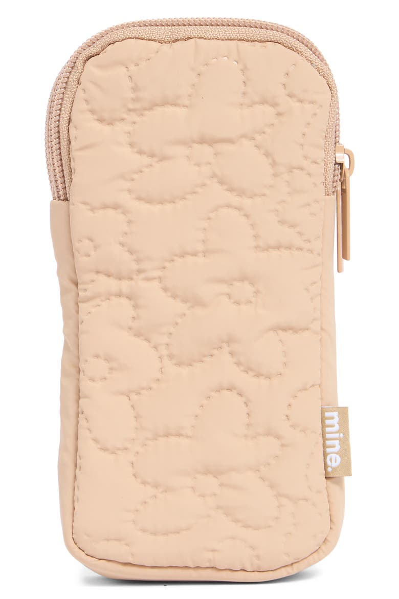 Floral Quilted Double Eyeglass Case, Alternate, color, BEIGE
